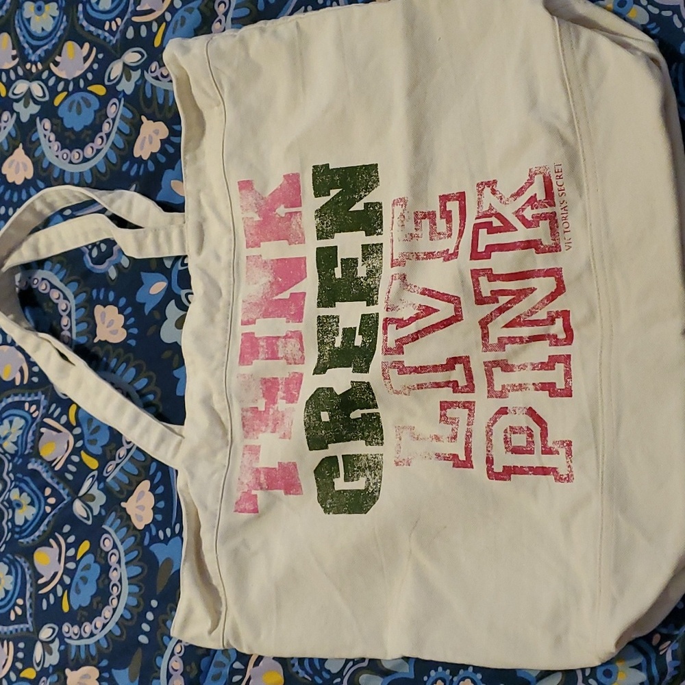 VS Pink Vintage organic cotton tote